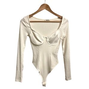 Fashion Nova cream bodysuit